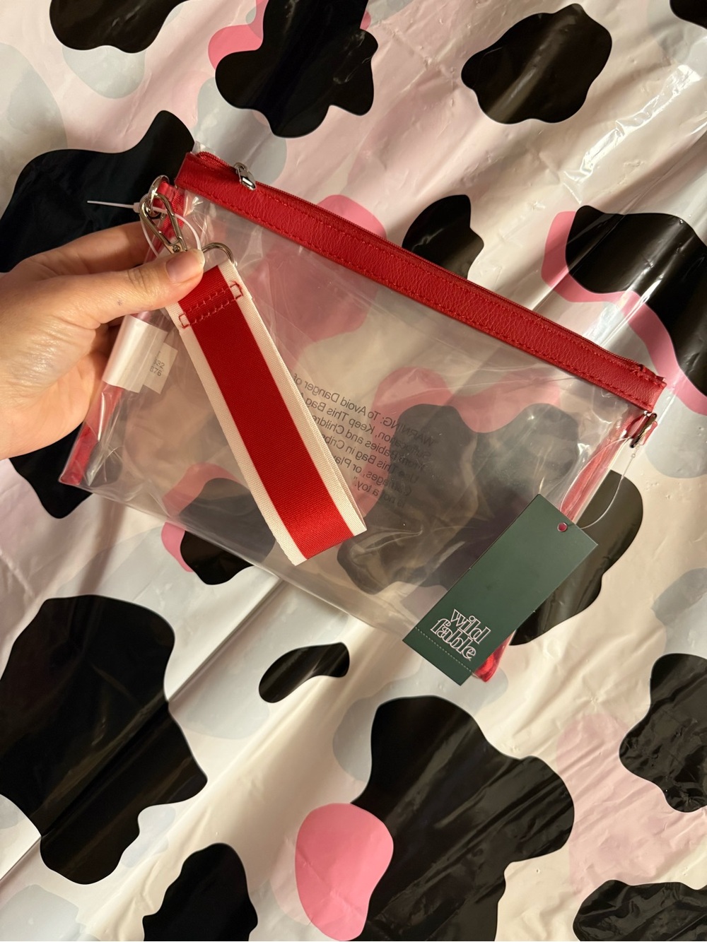 Clear cosmetic pouch